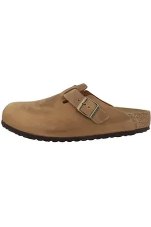 Birkenstock Boston Geöltes Nubukleder normal Unisex Erwachsene Clog braun 45 EU