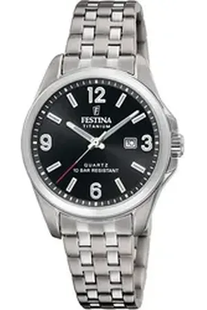 Festina Quarzuhr Calendario Titanium F20697/3, Armbanduhr, Damenuhr, analog, Tag silberfarben