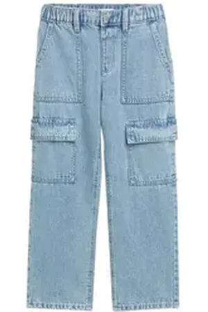 TOM TAILOR Weite Jeans Baggy Cargo Jeans blau 110