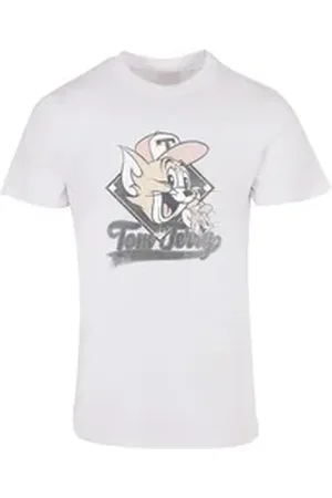 Absolute Cult T-Shirt Herren Tom and Jerry - Baseball Caps T-Shirt (1-tlg) weiß M