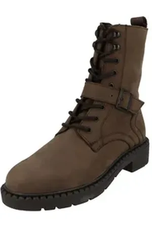 Marco Tozzi Damen Schuhe Leder Stiefel 2-25234-43 Schnürboots Reißverschluss grau 41 EU