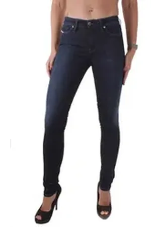 Diesel Jeansjeggings Livier 0R41I Damen Jeans Hose Slim Jeggings blau