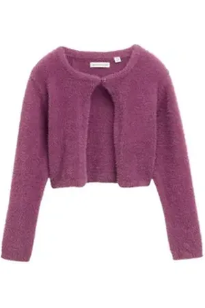TOM TAILOR Cardigan Bolero aus Federgarn lila 92/98