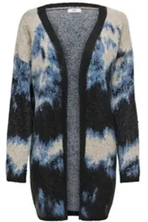 JACQUELINE DE YONG Cardigan Strickjacke V-Ausschnitt Langarm Tiefe Schultern JDYAVA LIFE L/S OPEN JACQ CARDIGAN KNT schwarz XS