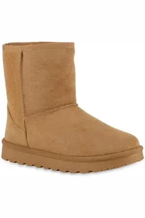VAN HILL Damen Warm Gefütterte Winter Boots Stiefeletten Bequeme Schuhe 841490 Winterstiefelette Schuhe braun 38 EU