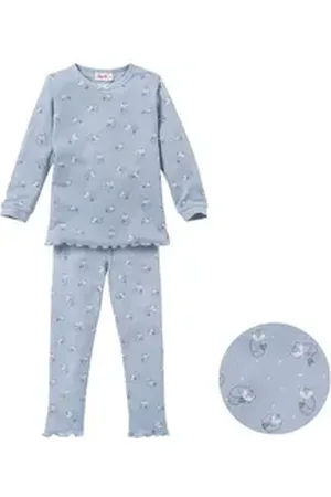 People Wear Organic Pyjama mit Motiv aus Bio-Baumwolle blau 122/128