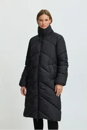 B YOUNG Winterjacke BYBOMINA COAT 4 moderner Steppmantel schwarz 34