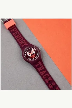 Superdry Quarzuhr Unisex Analog Quarz Uhr mit Silicone Armband SYL182RR, Unisex Analog Quarz Uhr mit Silicone Armband SYL182RR