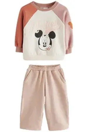 Next Sweatanzug Sweatshirt und Jogginghose, Mickey Mouse (2-tlg) rosa 68-74 (6-9 Mon.)