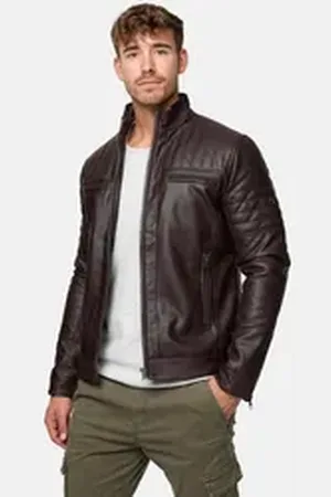 Jeff Indicode Winterjacke Brook mit stilvollen Applikationen braun XL