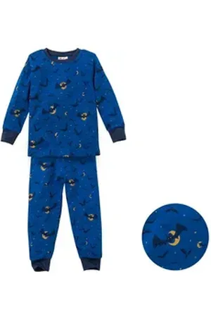 People Wear Organic Pyjama mit Motiv aus Bio-Baumwolle blau 122/128