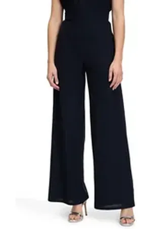 Vera Mont Stoffhose Modern fit Hose mit weitem Bein Glitzer blau 40