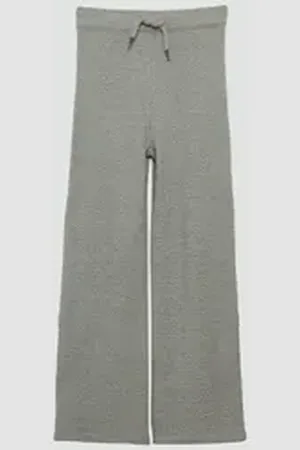 QS by s.Oliver Leggings Strickhose mit Wide Leg angedeuteter Tunnelzug grau 158/164