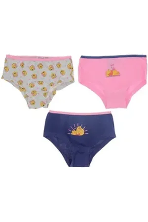 Disney Winnie Puuh Slip Winnie the Pooh Mädchen Slips 3er Pack 100% Baumwolle Unterwäsche 110/116 cm