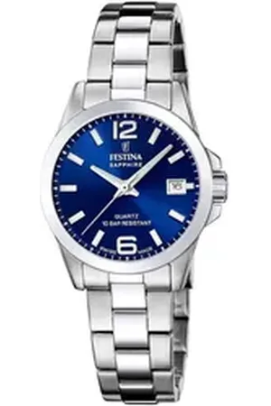 Festina Quarzuhr F20049/5, Armbanduhr, Damenuhr, Swiss Made, Edelstahlarmband, analog, Tag silberfarben