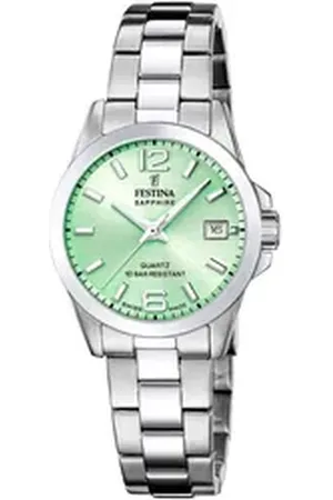 Festina Quarzuhr F20049/2, Armbanduhr, Damenuhr, Swiss Made, Edelstahlarmband, analog, Tag silberfarben