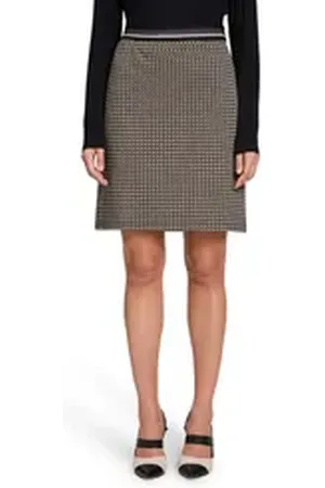 Betty Barclay Minirock Schlupfrock mit Gummizug Muster beige|schwarz 34