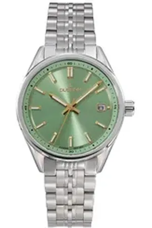 DUGENA Quarzuhr Damen-Armbanduhr Pretty, Quarzwerk, wasserdicht, 10 bar grün