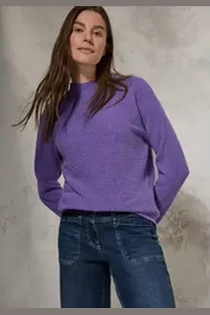 CECIL Stehkragenpullover mit Turtleneck lila L (42)