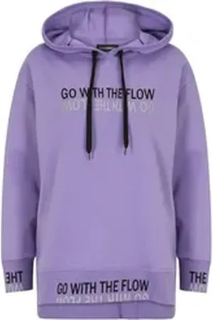 Doris Streich Sweatshirt (1-tlg) mit Grafik-Motiv lila 46