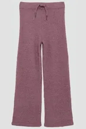 QS by s.Oliver Leggings Strickhose mit Wide Leg angedeuteter Tunnelzug lila 158/164