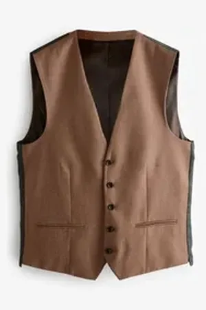 Next Anzugweste Signature Zignone Flanellanzug: Weste (1-tlg) beige 98 (GB: 38L)