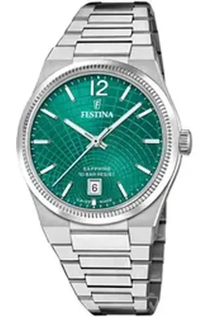 Festina Quarzuhr Rive Collection F20052/6, Armbanduhr, Damenuhr, Swiss Made, Edelstahlarmband, analog, Tag silberfarben