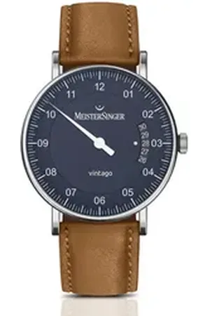 MeisterSinger Automatikuhr Vintago Einzeiger Automatikuhr blau