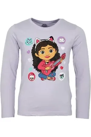 Gabbys Dollhouse Langarmshirt Gabbys Dollhouse Mädchen Kinder Langarmshirt Shirt Gr. 104 bis 134, Baumwolle lila 104