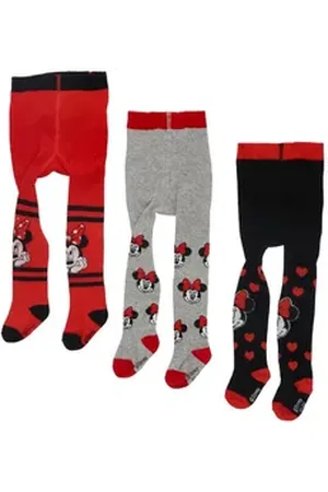 Disney Strumpfhose Minnie Maus 3er Pack Baby Strumpfhosen Unterwäsche (3 St) bunt|grau|rot|schwarz 74/80