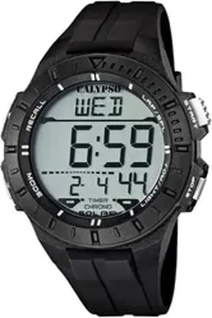 Calypso Digitaluhr Herrenuhr K5607-6 Schwarz Kunststoffband 48 mm