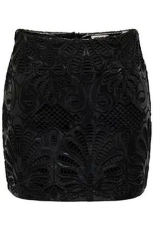 ONLY Lederrock ONLSIMA (1-tlg) Spitze schwarz S
