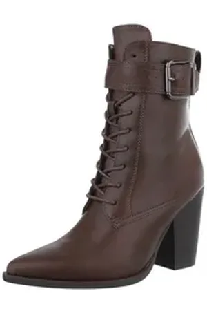 Ital-Design Damen Schnürschuhe Elegant Schnürstiefelette (87740230) Blockabsatz Stiefeletten in Braun braun 38 EU