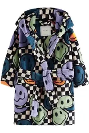 Next Kinderbademantel Fleece-Bademantel, Polyester (recycelt), Polyester schwarz 74-80 (9-12 Mon.)