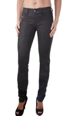 Diesel Jeansjeggings Livier 0R48B Damen Jeans Hose Slim Jeggings schwarz W28