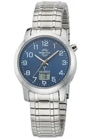 Master Time Funkuhr Funk mit Zugband Blau blau