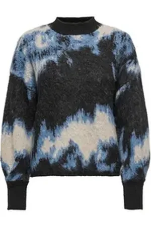JACQUELINE DE YONG Strickpullover Strickpullover Weich Rundhals Langarm Tiefe Schultern JDYAVA LIFE L/S JACQ PULLOVER KNT schwarz M