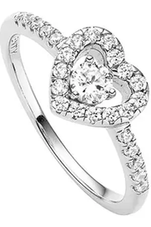 Viventy By Adler Silberring Silber 925 Zirkonia Antragsring Herz silberfarben 60