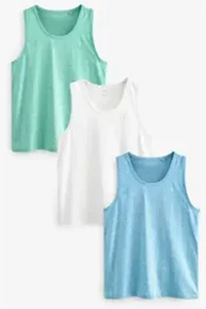 Next Print-Shirt Strukturiertes Trägertop, 3er-Pack (3-tlg) blau L