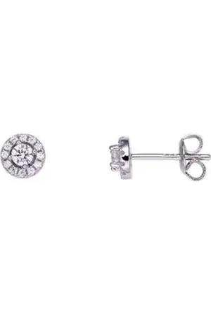 Xenox Paar Ohrstecker STAR DIAMANT Ohrstecker Damen Echtgold Weiß 585/ Diamant 0,3ct