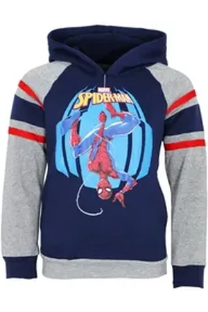 Marvel Kapuzenpullover Spiderman Kinder Jungen Hoodie Pulli Gr. 92 bis 128 blau 92