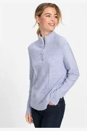 Olsen Troyer mit Troyer-Kragen lila 40 Damen