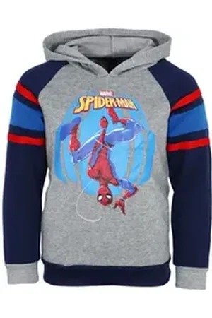 Marvel Kapuzenpullover Spiderman Kinder Jungen Hoodie Pulli Gr. 92 bis 128 grau 98