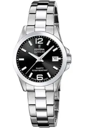 Festina Quarzuhr F20049/6, Armbanduhr, Damenuhr, Swiss Made, Edelstahlarmband, analog, Tag silberfarben
