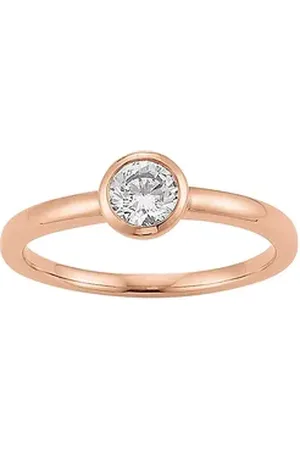 Viventy By Adler Solitärring 925 Sterlingsilber Verlobungsring Antragsring goldfarben|rosa 58