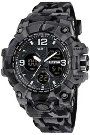 Calypso Quarzuhr Herrenuhr K5855-4 Schwarz Kunststoffband 56 mm