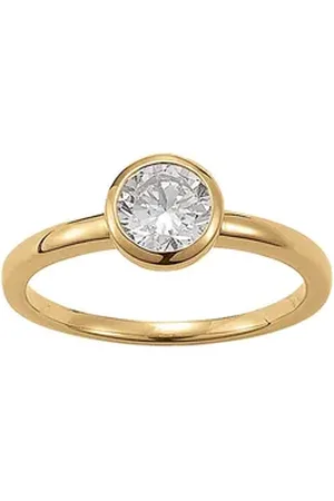 Viventy By Adler Solitärring 925 Sterlingsilber goldplattiert Verlobungsring goldfarben 58