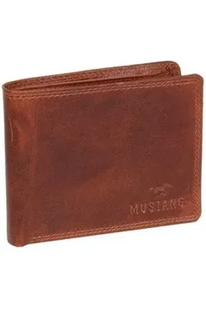 Mustang Geldbörse echt Leder Herren Geldbörse Portemonnaie braun