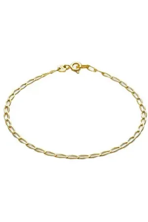 Jukserei Gliederarmband Damen Gold - Ambra Bracelet vergoldet - Elegante Armkette 17,5 cm, Silber 925, 24 Karat vergoldet goldfarben