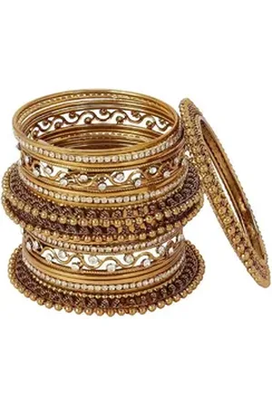 Shining Diva Armreif Set Antikes traditionelles (Armspange Satz von 18 Stück), Langlebige Oberfläche, Für Frauen und Mädchen